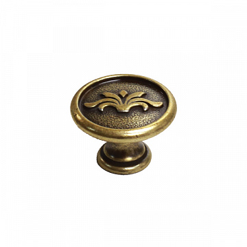 Ручка-кнопка, отделка бронза "Валенсия"
