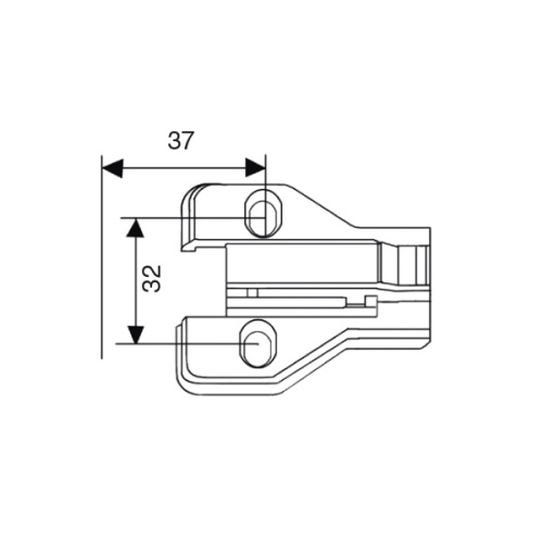 Ответная планка под шуруп, Clip-on, H0, отделка никель (для петли MBH.IND.SL.155.NC)