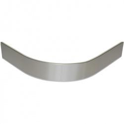 ГП. 0034 Закругление универсальное для цоколя ПВХ Н.100, под шлифованную нержавеющую сталь