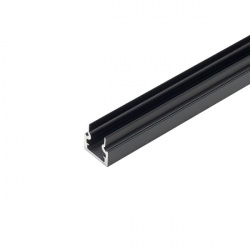 Профиль 1116 для LED подсветки стеклянных полок, L=2000 мм, отделка черный (анодировка)