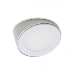 Комплект из 5-и светильников LED ATOM, 3000K(теплый белый), отделка белый матовый, накладной 20°