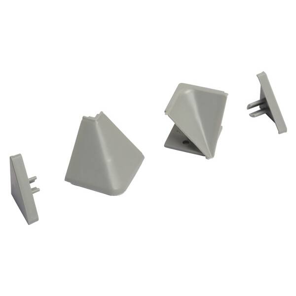 Комплект угловых элементов и заглушек для треугольных бортиков AA.101 и AA.102, цвет серый