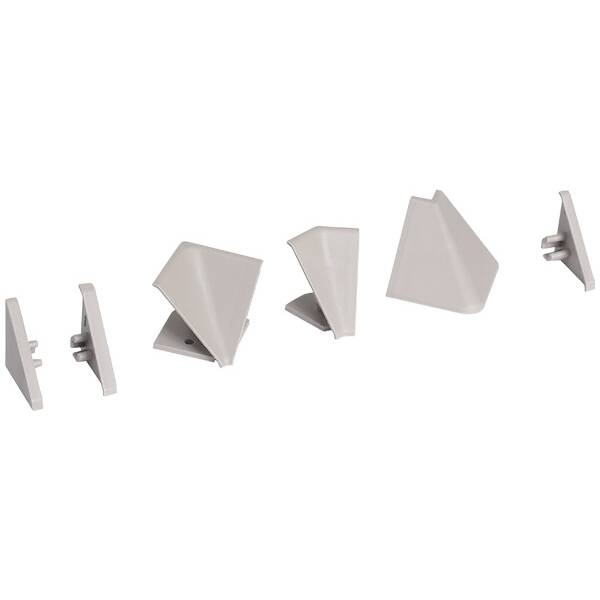 Комплект угловых элементов для треугольного бортика 55\54, цвет серый
