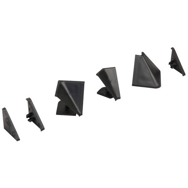 Комплект угловых элементов для треугольного бортика 55\54, цвет черный