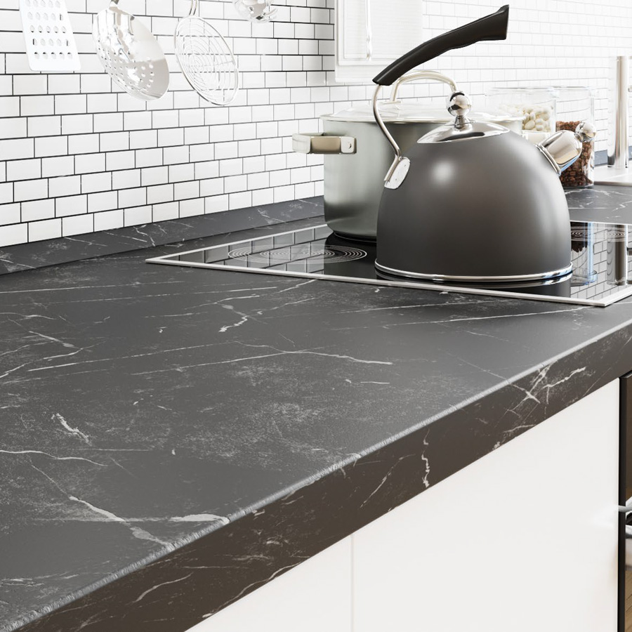 Black marble kitchen worktop contact paper 