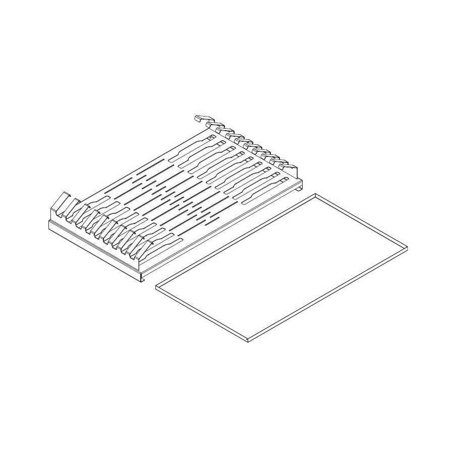 Сетка для посуды в нижнюю базу 900 вкладная в ящик, отделка орион серый