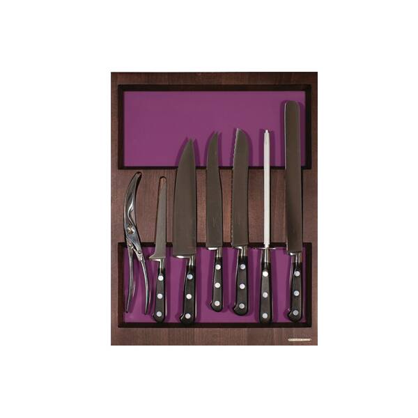 Ёмкость в базу 450, с набором ножей (7 предметов), венге