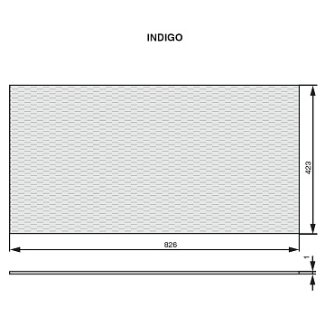 AGO-Globe Коврик для ящика в базу 900 (423х826), цвет орион серый
