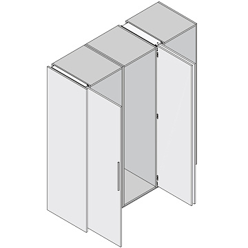 Concepta 40 Комплект фурнитуры для 1-ой двери (40кг/Н1851-2500мм)