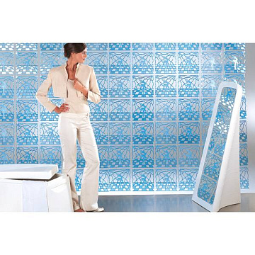 Комплект декоративных панелей SCILLA  254х254мм (6 штук), отделка голубая