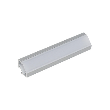 Образец LED профиль 1616LG с рассеивателем матовым, отделка алюминий (анодировка)