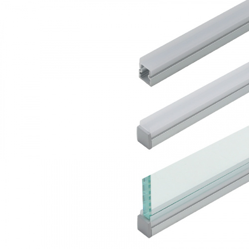 Профиль 1116 для LED подсветки стеклянных полок, L=2000 мм, отделка алюминий (анодировка)