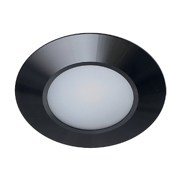 Комплект из 5-и врезных светильников с источником питания, LED Luna Black, 12V, (5*2,5W), (нейтральный белый), отделка черная