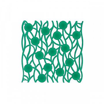 Комплект декоративных панелей SINFONIA  254х254мм (6 штук), отделка зеленая