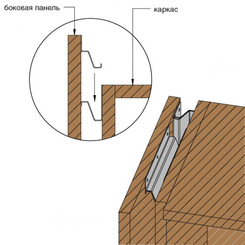 Комплект держателей боковой стенки для каркасов с вертикальными профилями GOLA