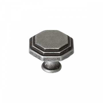 Ручка-кнопка, отделка железо античное черное
