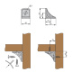 Уголок-крепление каркаса с 2-мя отверстиями и крышечкой, цвет охра (за 100 штук)