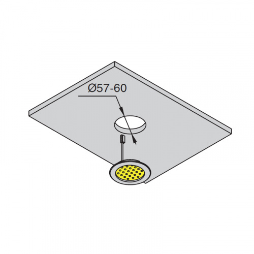 Комплект из 5-и светильников LED Metris V12, (5*1,6W), 12V, врезной, 3050-3250K, отделка никель шлифованный