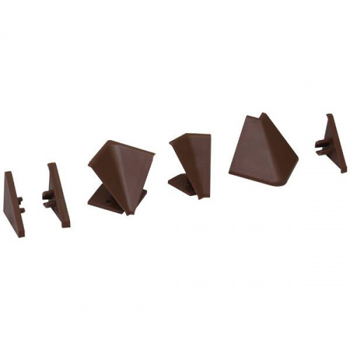 Комплект угловых элементов для треугольного бортика 55\54, цвет орех