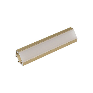 Образец LED профиль 1616LG с рассеивателем матовым, отделка золото (анодировка)