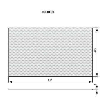 AGO-Globe Коврик для ящика в базу 800 (423х726), цвет орион серый