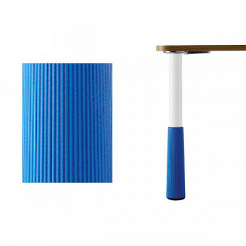 Нога d.50 Н580 для стола KINDER, цвет белый RAL9003 + синий, комплект 4 штуки