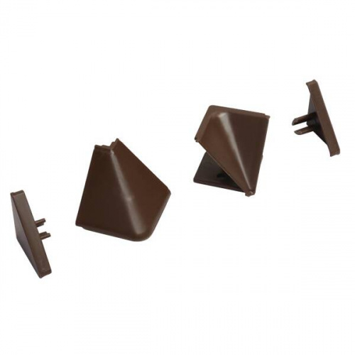 Комплект угловых элементов и заглушек для треугольных бортиков AA.101 и AA.102, цвет коричневый